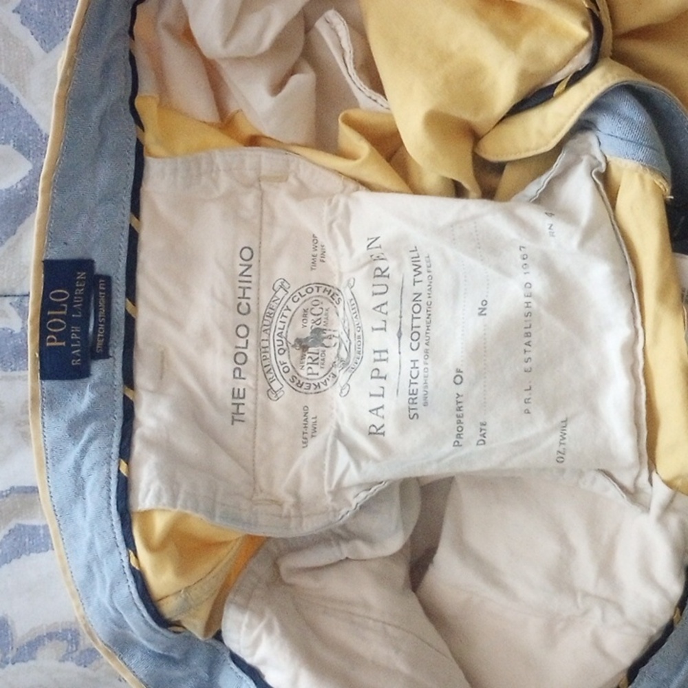 Yellow Polo Ralph Lauren pants